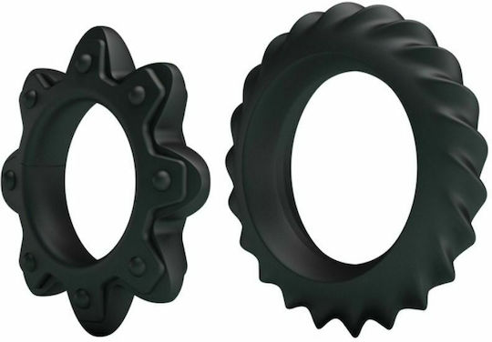Baile Kit Silicone Flowering Cockrings Black 2pcs