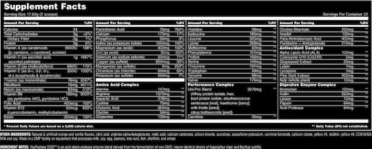 Animal Animal PAK Powder Multivitamină pentru Energie, Întărirea Sistemului Imunitar & Sănătatea Oaselor Cireș 312gr