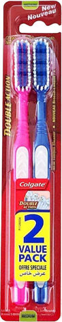 Colgate Double Action 1+1 Manual Toothbrush Medium 2pcs