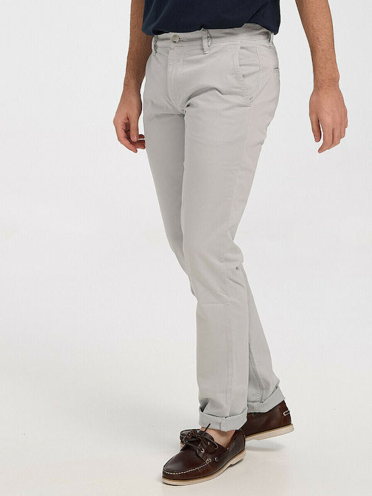 Chino Slim Fit Men's Trousers Elastic Grey