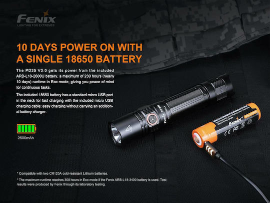 Fenix LED IP68 с Максимална Яркост 1700лм PD35 V3.0 Черен