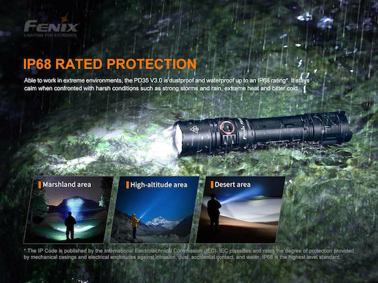 Fenix LED IP68 с Максимална Яркост 1700лм PD35 V3.0 Черен
