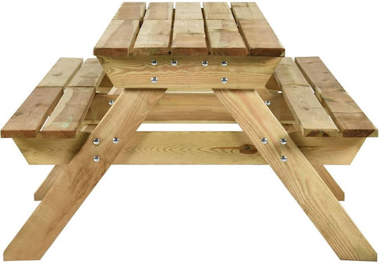Outdoor Dinner Free Standing Wood Table Natural 220x122x72cm