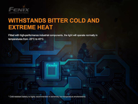 Fenix Rechargeable Flashlight LED IP68 with Maximum Brightness 280lm WF30RE ATEX Black