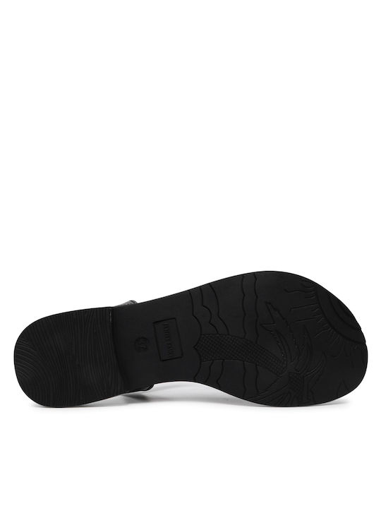 Flache Sandalen für Damen in Schwarz Farbe