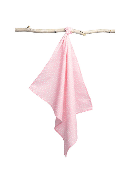 Sensillo Simple Muslin Swaddle Wrap Pink 70x80cm.