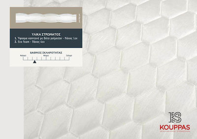 KS Kouppas Semi Double Foam Mattress Topper Complete 130x200x6cm