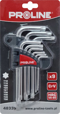 Proline tools Set mit 9 Torx-Schlüsseln