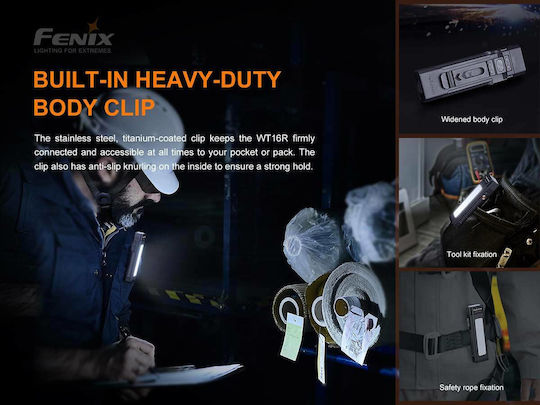 Fenix Arbeitslampe Batterie LED IP66 Doppelte Funktion mit einer Helligkeit von bis zu 400lm