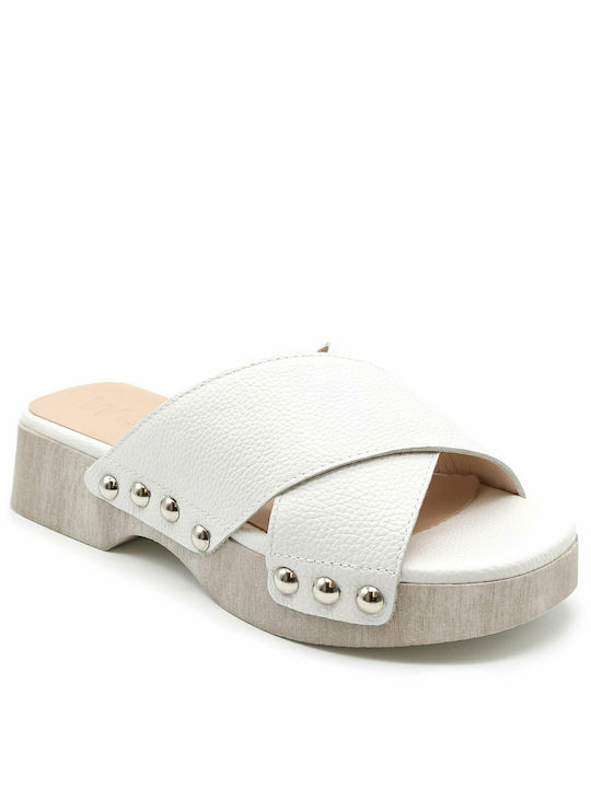 Wonders Leather Women's Sandals Off White