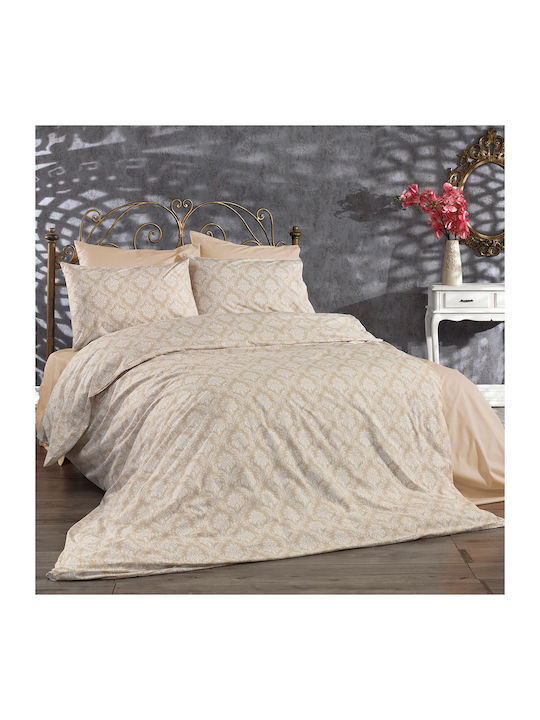 Dimcol Οφηλία Super Double Duvet Cover 220x240 275 Beige