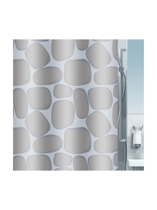 Dimitracas Silver Grey Shower Curtain Fabric 180x200cm Gray