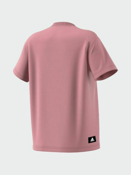 Adidas Future Icons Damen Sportlich T-shirt mit V-Ausschnitt Lila