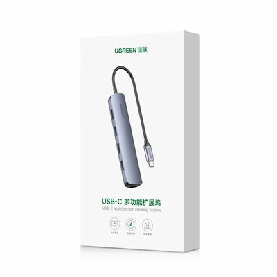 Ugreen USB-C Docking Station με HDMI 4K Γκρι (20197)