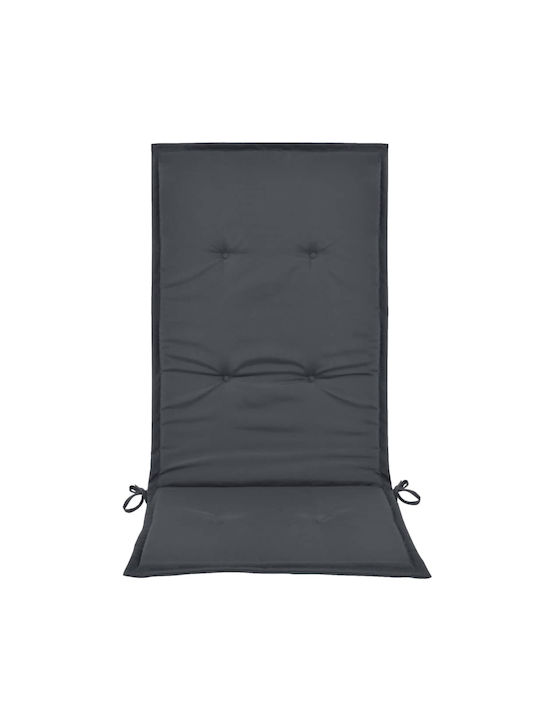 vidaXL Waterproof Garden Chair Cushion with Backrest Gray 4 Pieces 120x50 cm