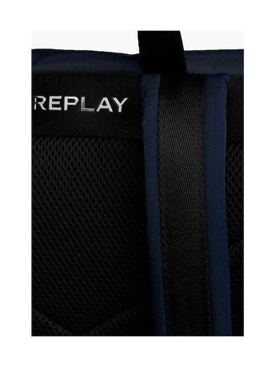 Replay Men's Fabric Backpack Navy Blue