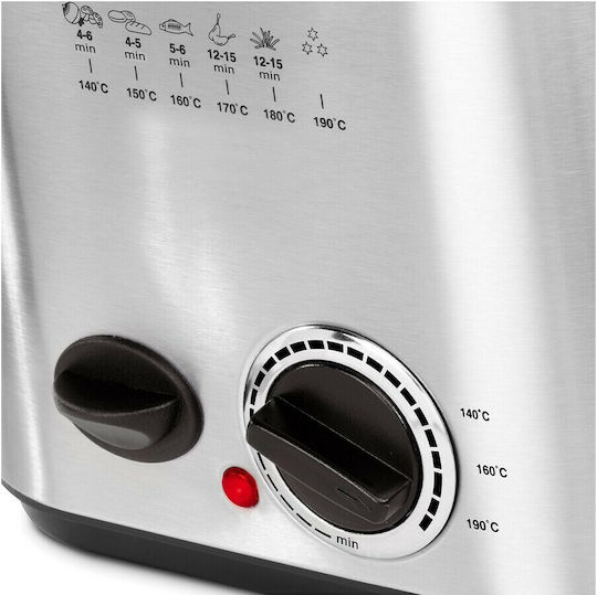 Princess 182611 Friteuză Ulei 1.2lt Argint