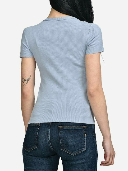 Only Women's T-shirt with V Neckline Lilacc