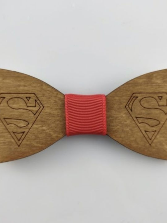 Bonjour Bebe Kids Wooden Bow Tie Red