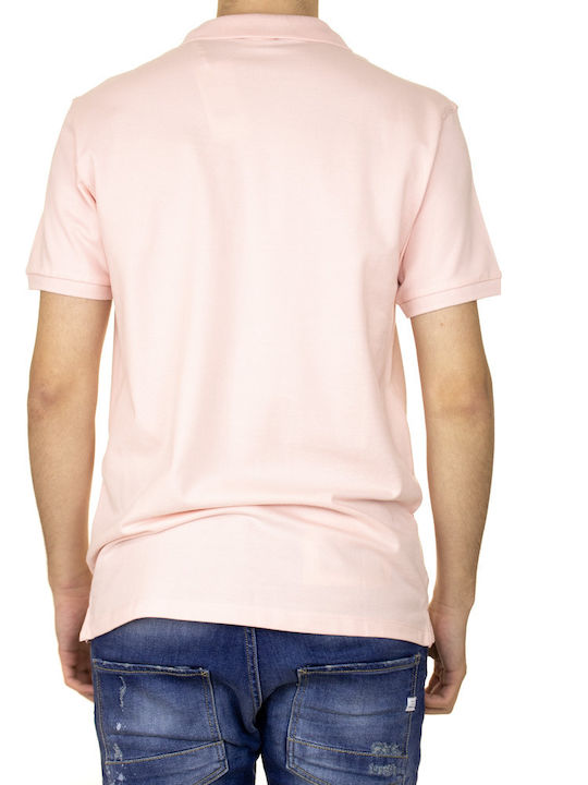 Celio Teone Ανδρική Μπλούζα Polo Κοντομάνικη Ροζ