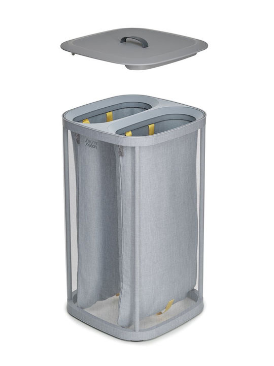 Joseph Joseph Tota Fabric Laundry Basket 60lt with Cap 39.5x39.5x71cm Gray