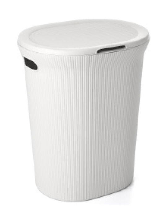 Dimitracas Wäschekorb aus Kunststoff mit Deckel 41x33x50cm Weiß