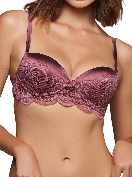 Balconette Grape Σουτιέν Push Up με Μπανέλες