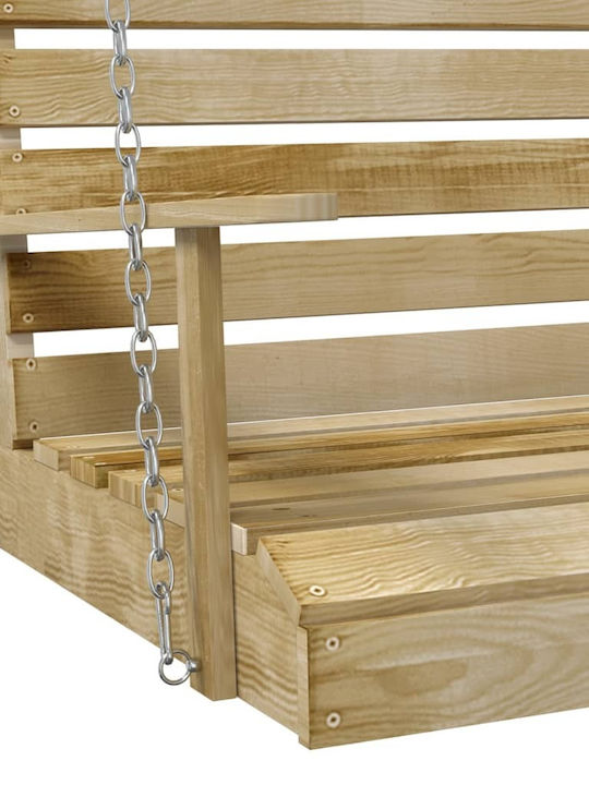 Leagăn suspendat 2 sloturi Lemn Natural L110xL65xH60cm