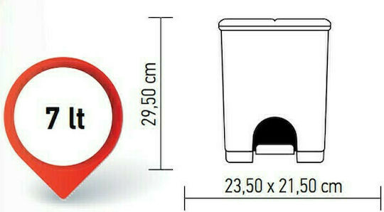 Cyclops Πλαστικό Καλαθάκι Μπάνιου 7lt Πορτοκαλί Cyclops Πλαστικό Καλαθάκι Μπάνιου 7lt Πορτοκαλί