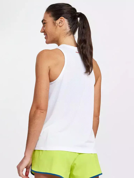 Saucony Stopwatch Singlet Women's Athletic Blouse Sleeveless White