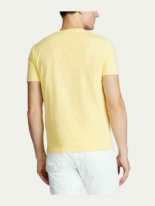 Ralph Lauren Ανδρικό T-shirt Κίτρινο Μονόχρωμο