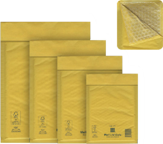 Sealed Air Envelope Bag Type with Bubble Wrap 1pcs in Orange Color Mail Lite Gold G/4