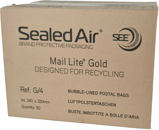 Sealed Air Envelope Bag Type with Bubble Wrap 1pcs in Orange Color Mail Lite Gold G/4