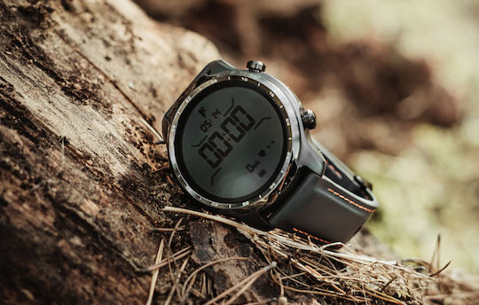 Ticwatch Pro 3 4G LTE Stainless Steel 48mm Αδιάβροχο Smartwatch με Παλμογράφο (Shadow Black)