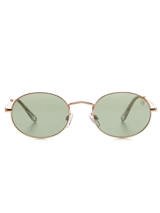 Chpo Shaun Sunglasses Χρυσά with Metal Frame & Green Lens
