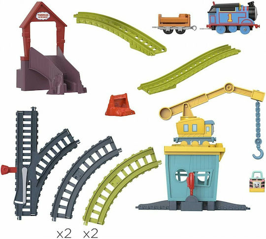 Fisher Price Thomas & Friends Track and Repair Station with Carly and Sandy Set with Train for 3+ years+ Years