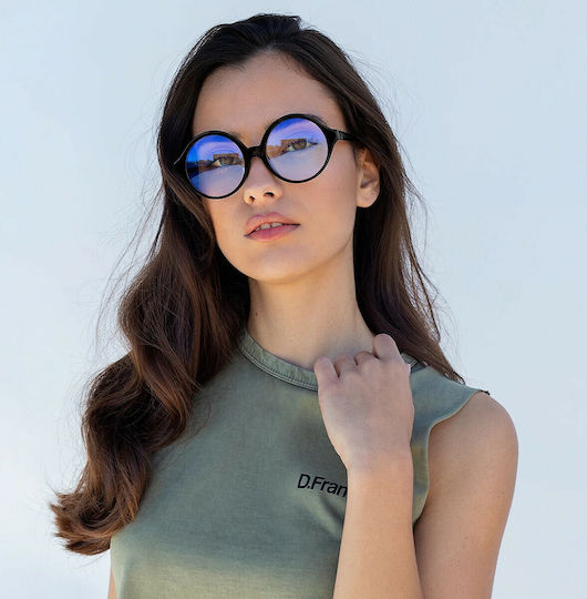 D.Franklin Nardin Acetate Blue Light Blocking Glasses Black