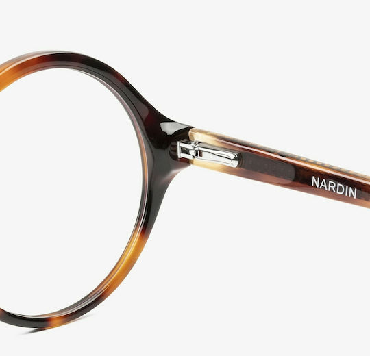 D.Franklin Nardin Acetate Blue Light Blocking Glasses Brown Tortoise