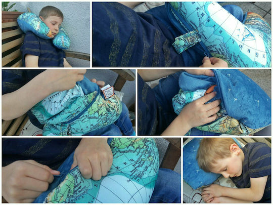 Die Spiegelburg Travel Pillow Polyester Multicolour Map