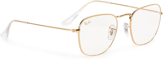 Ray Ban Frank Metallic Blue Light Blocking Glasses in Auriu Color