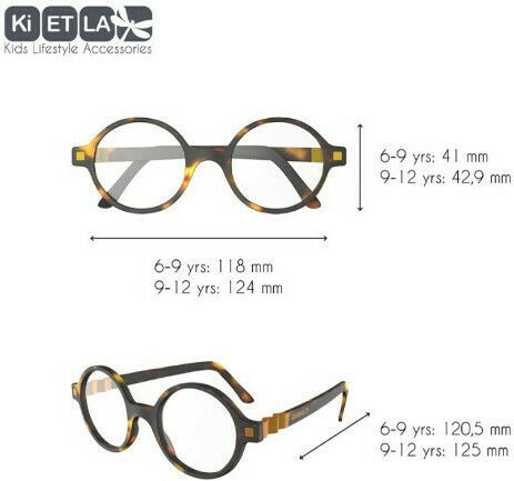 KiETLA CraZyg-Zag Screen Rozz 6-9 Years Kids Acetate Blue Light Blocking Glasses Brown