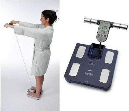 Omron BF-511 Digital Bathroom Scale with Body Fat Counter Navy Blue