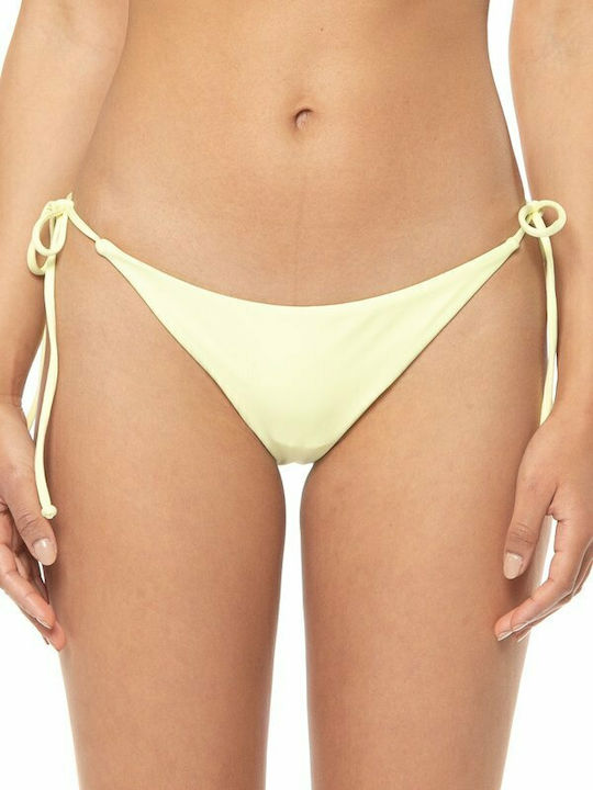 Simply Seamless Bikini Slip cu Dantelă Culoare Galben
