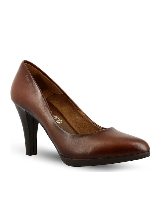 Anatomic Leather Tabac Brown High Heels