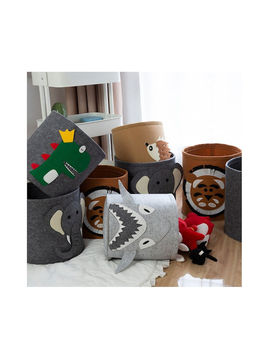 ecarla Children's Storage Box made of Fabric Shark Gray 35x35cm 1pcs