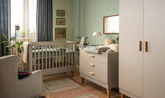 Lounge Βρεφική Συρταριέρα με 3 Συρτάρια Γκρι 100x55x86.5cm
