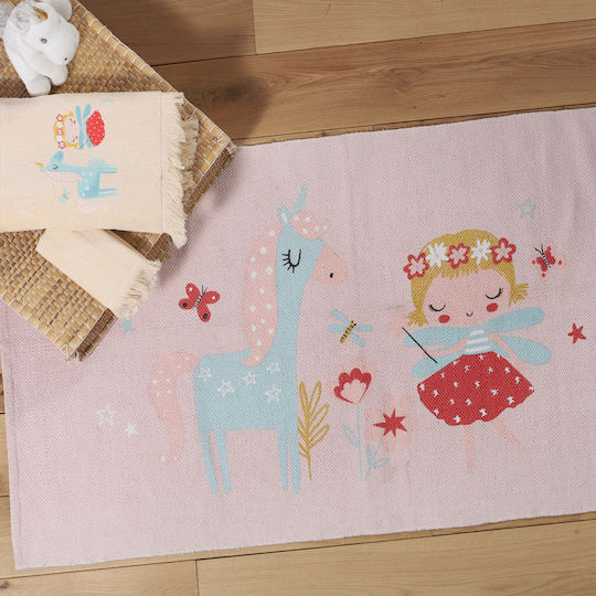 Nef-Nef Homeware Magic World Kinder Teppich Wolken Pink 70x140cm