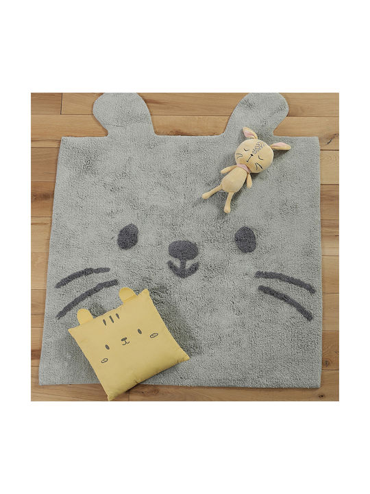 Nef-Nef Homeware Hello World Детско килимче Памучно Yellow 100x125см