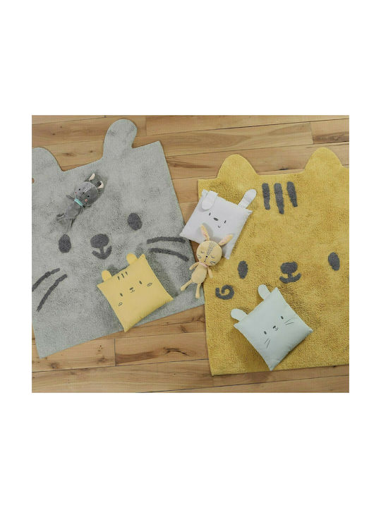 Nef-Nef Homeware Hello World Детско килимче Памучно Yellow 100x125см