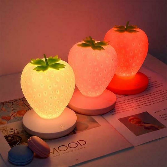 Kids Decorative Lamp Strawberry Red 13x13x9.5εκ.